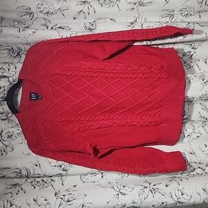 Gap - Red Knit Cotton Sweater - L